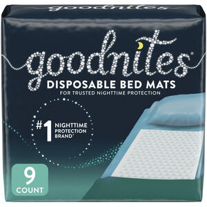 GoodNites 32519 Disposable Bed Mats - 9 Piece